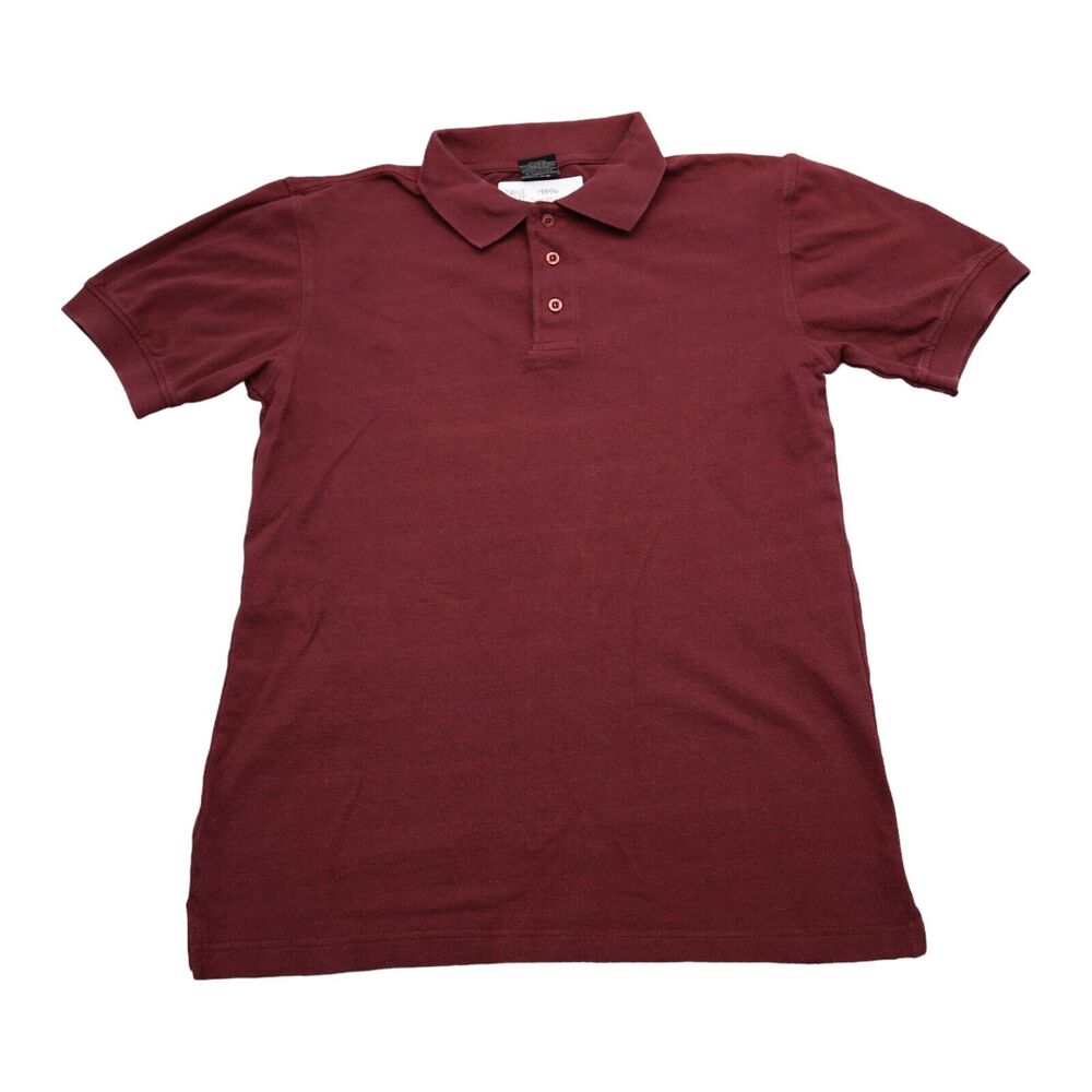 Pro 5 Shirt Mens S Red Short Sleeve Preshrunk Chest Button Collared Cotton Polo